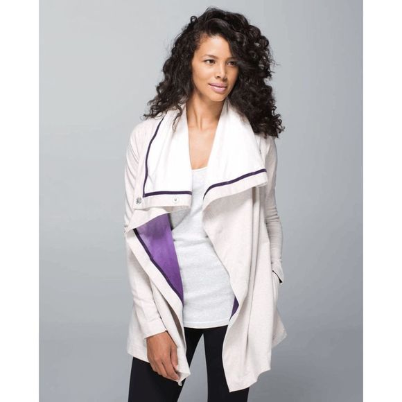 Lululemon Savasana Wrap Heather Light Brown  Size 6 - Picture 11 of 12